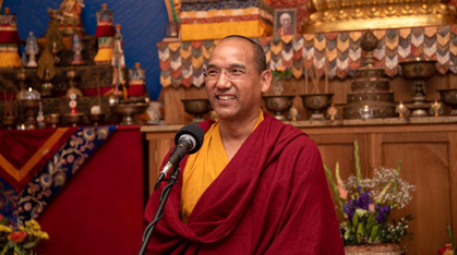 Lama tenzon Sangpo at Gomde UK